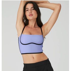 Alo Airbrushed Streamlined Bra Tank Infinity Blue Brand New